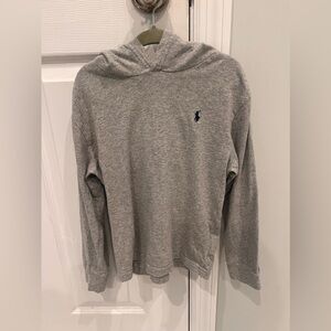 Polo youth boys gray pullover hoodie